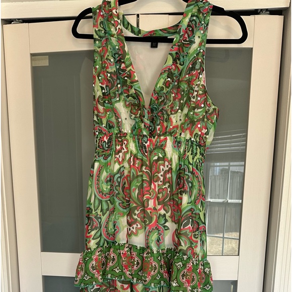 Palma De Scrolls Print Ruffle Tiered Maxi Dress- Worn once for pics - Picture 12 of 13